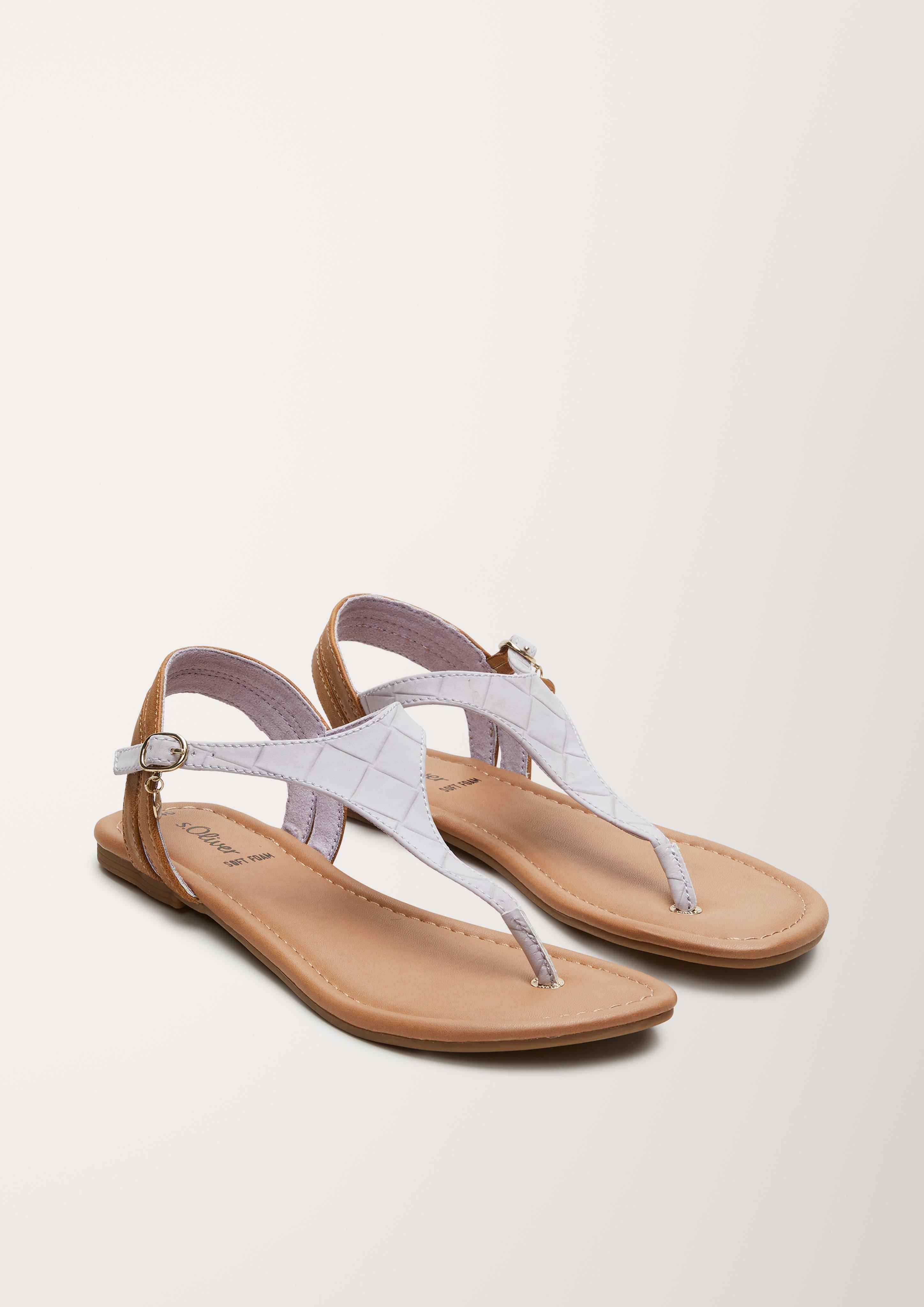 Sandalen in Leder-Optik  6005371-597