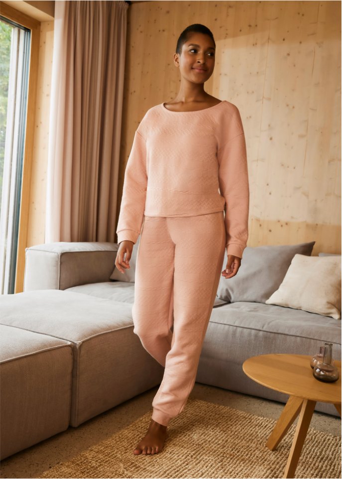 Thermo Oversized Shirt in Strickoptik