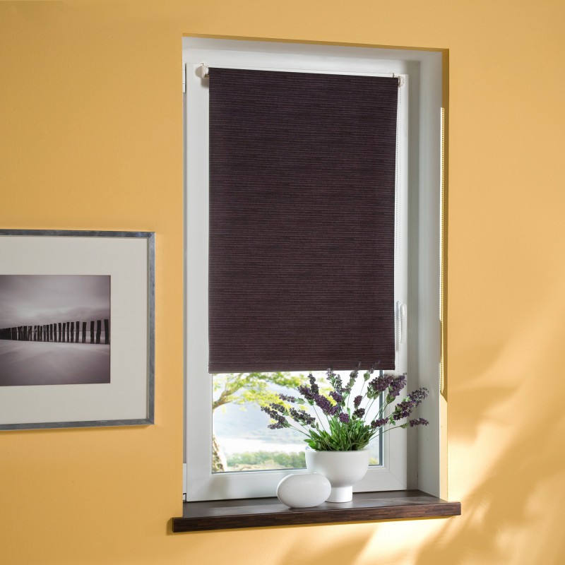 Powertec Bella Casa Klemmfix-Rollo Verdunkelung, ca. 150 x 45 cm, Bambusoptik anthrazit