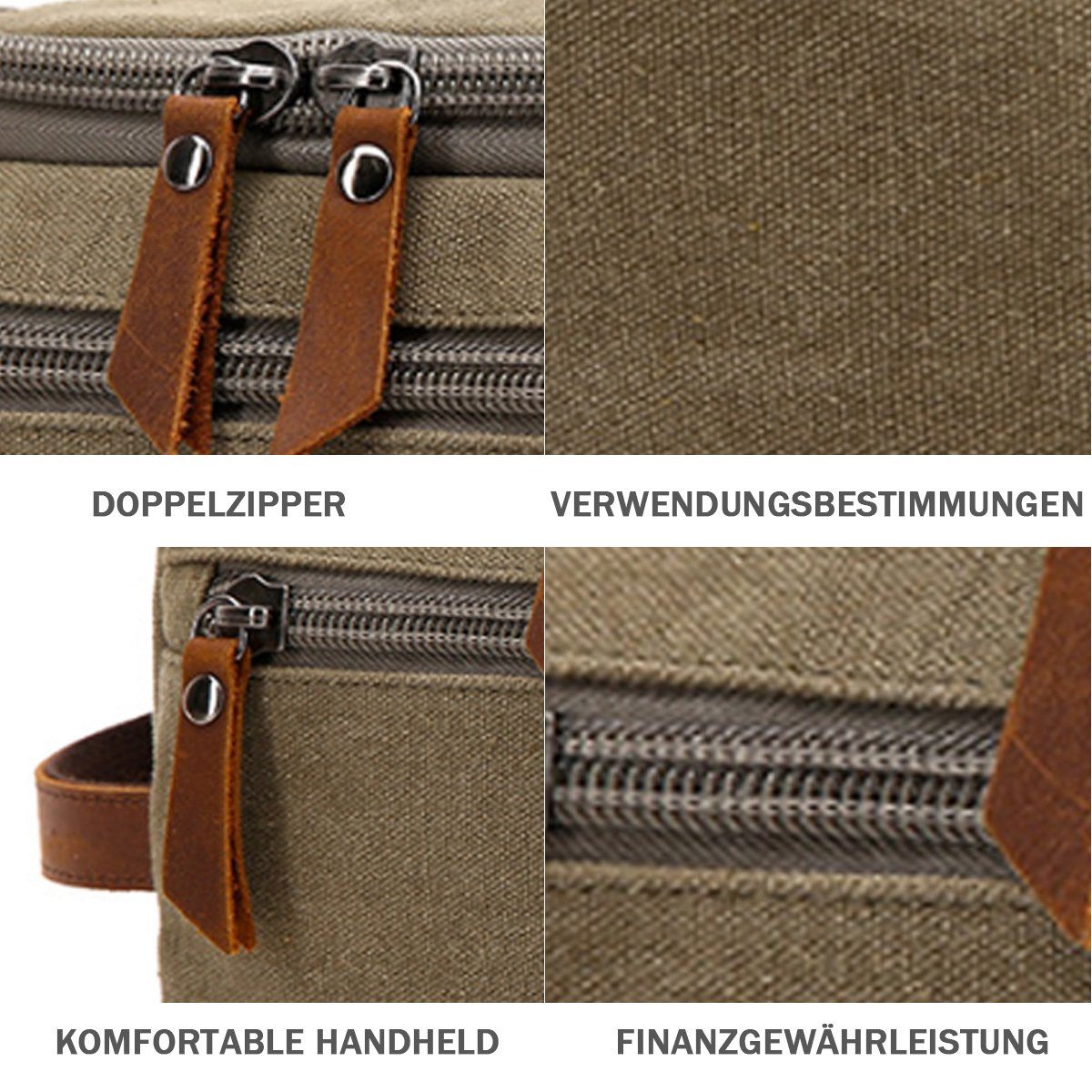 FeelGlad Kosmetiktasche Kosmetiktasche Klein für Männer & Frauen für Bad und Reise