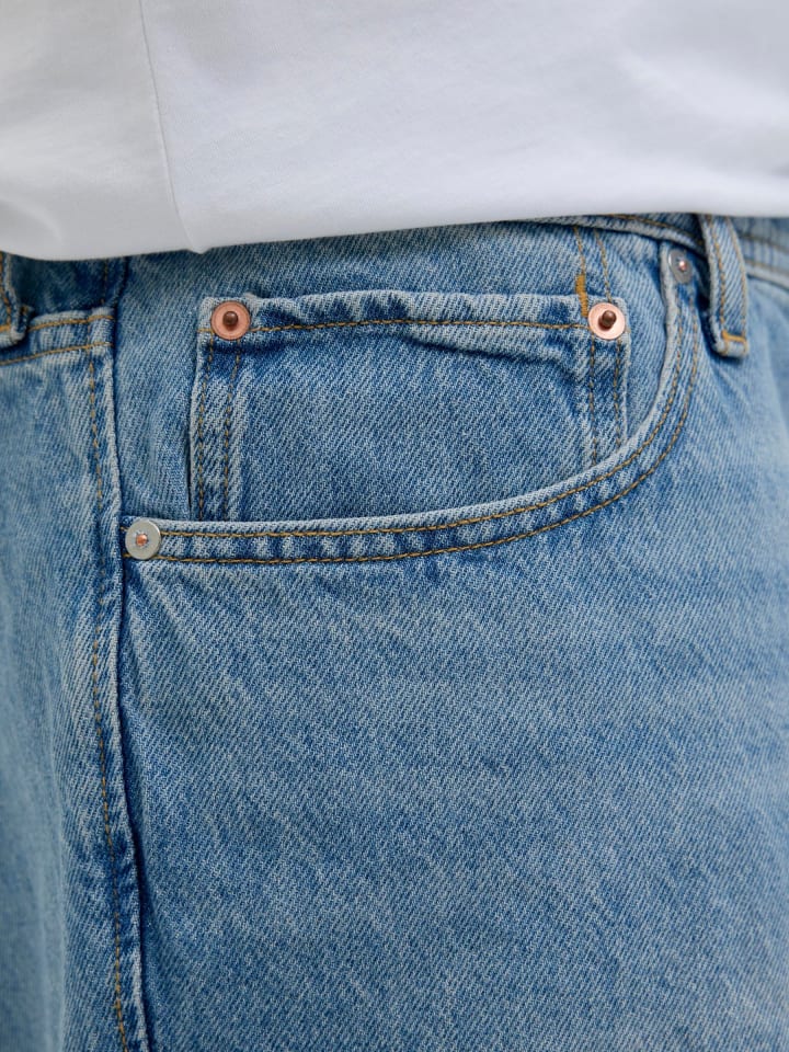 JACK & JONES PLUS Jeans-Shorts in Blue Denim günstig kaufen
