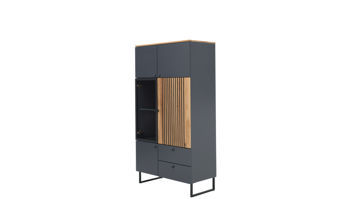 Interliving Highboard Quarzgrau