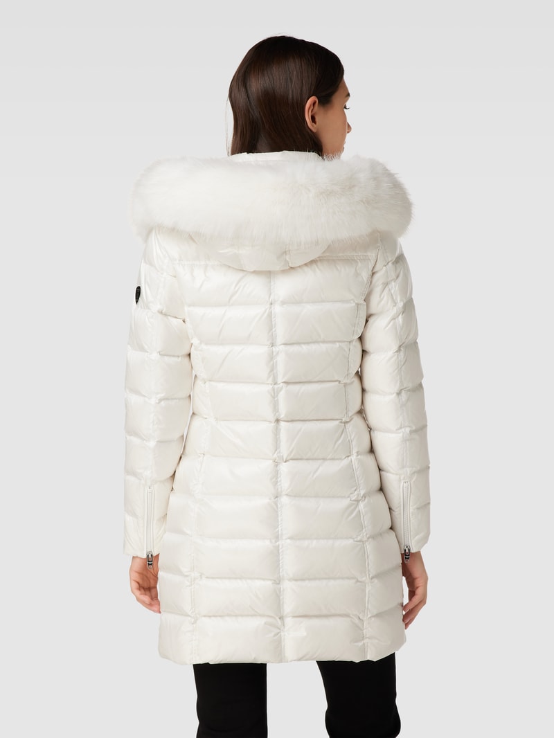 Daunenjacke mit Kunstfellbesatz Modell 'CATI' in weiß
