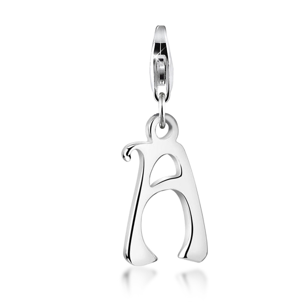 Nenalina Nenalina Amulette Pendentif Charm Lettre en argent sterling 925 pour tous les s p Pendentif