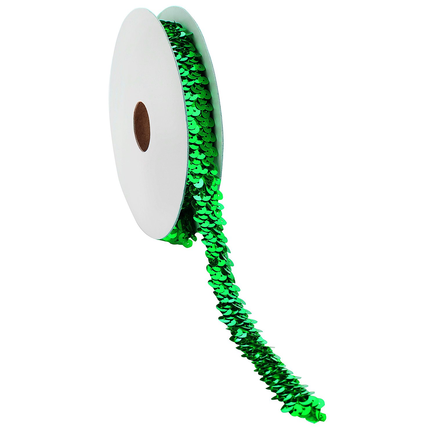 Elastik-Paillettenband, grün, Breite: 20 mm, Länge: 3 m