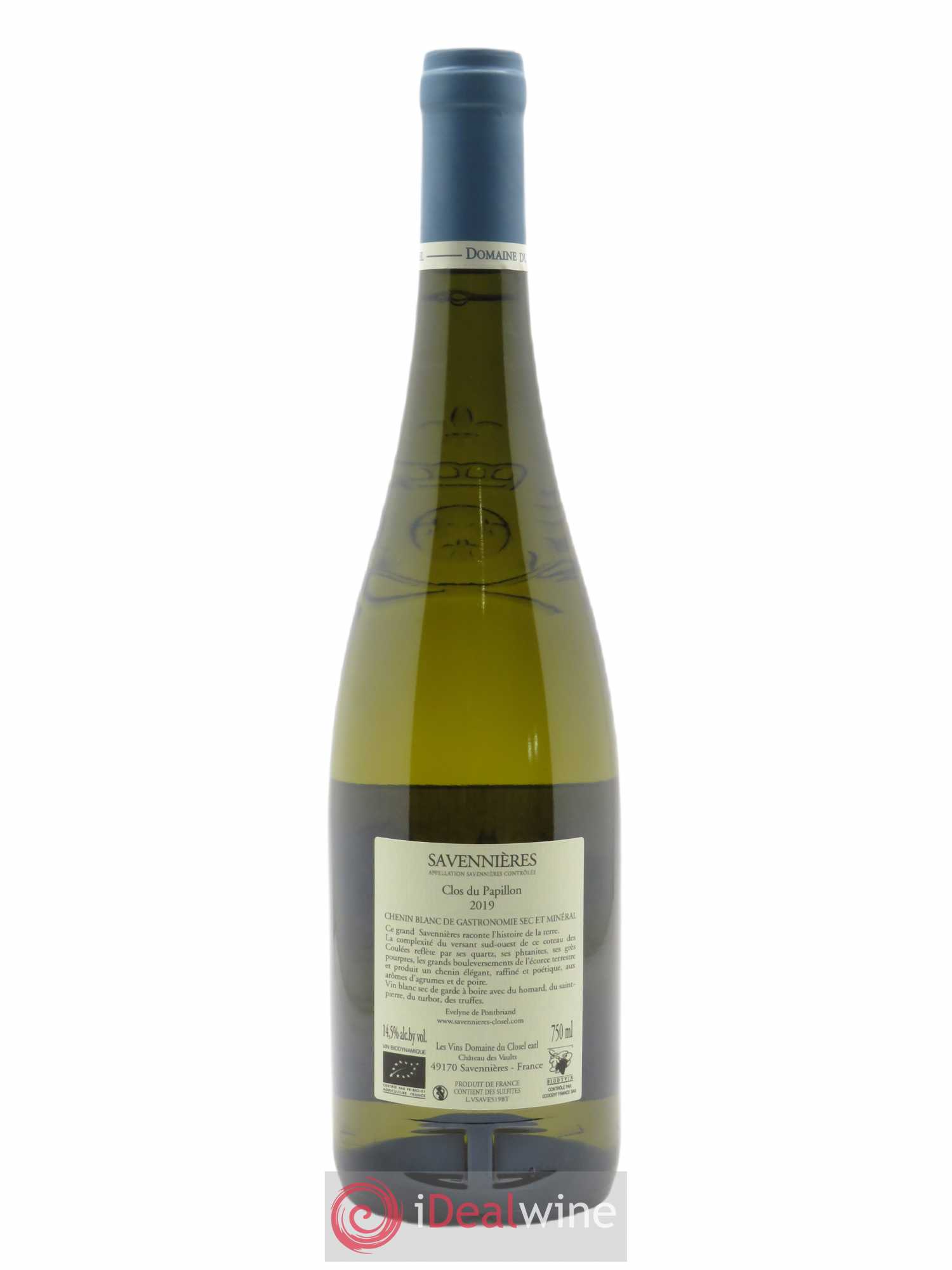 Savennières Clos du Papillon Closel (Domaine du) - Château des Vaults  2019 - Lot de 1 Bouteille