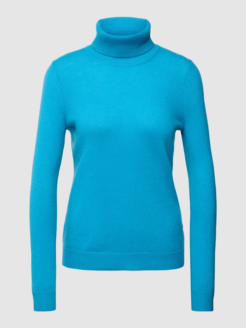 Kaschmirpullover in melierter Optik in himmelblau