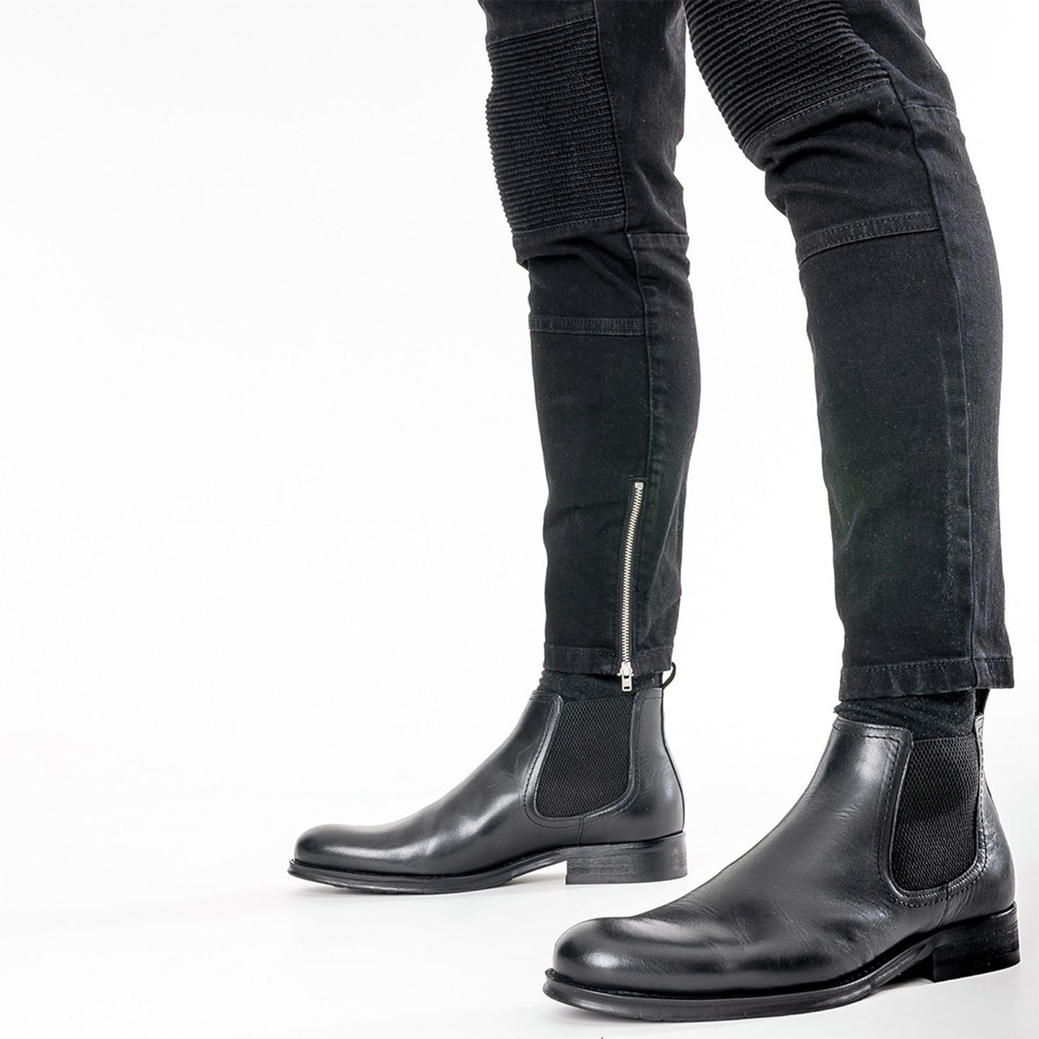 Chelsea boots noir en cuir
