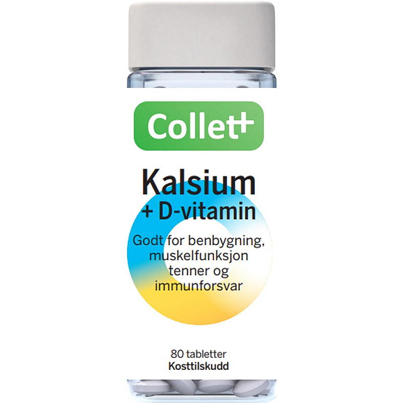 Collett Collett kalsium D-vitamin 80 stk