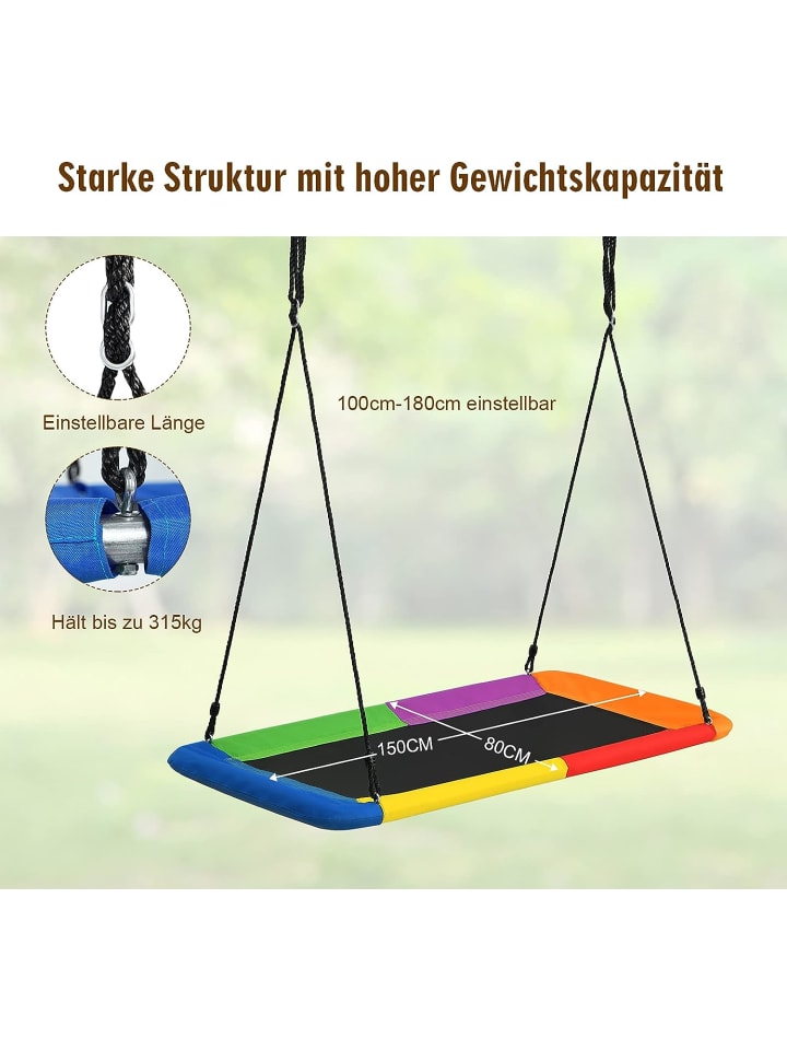 COSTWAY Nestschaukel in Bunt günstig kaufen 150 x 80 cm