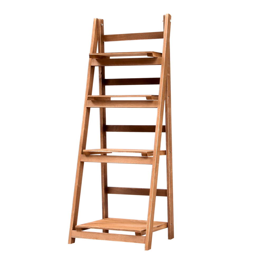 Happy Home Blumentreppe Pflanzenregal mit 4 Ablagen WPS01-HOL Holz