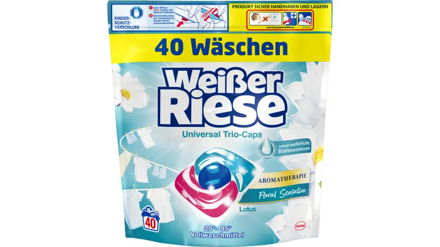 Weißer Riese Vollwaschmittel Universal Trio-Caps Floral Sensation Lotus