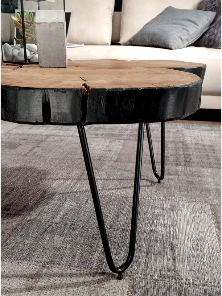 KADIMA DESIGN Couchtisch BAGLI Massiv-Holz 115 cm breit Wohnzimmer-Tisch günstig kaufen onesize