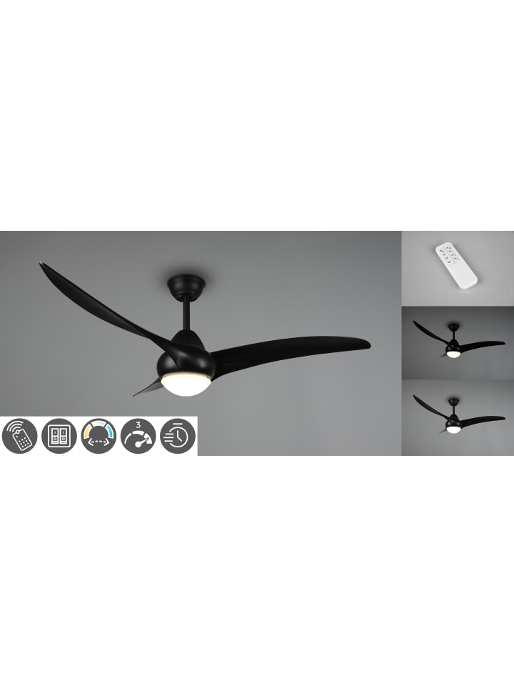 Reality Leuchten Ventilator ALESUND in schwarz matt günstig kaufen onesize