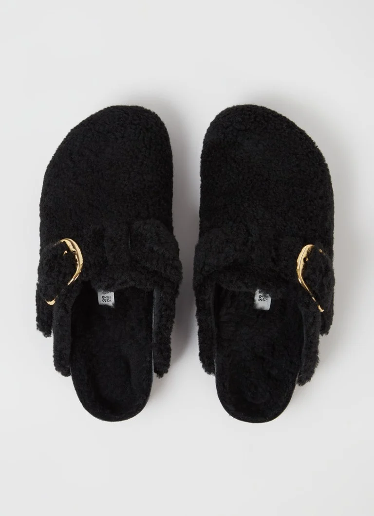 Mocasini Birkenstock Boston Teddy din lână