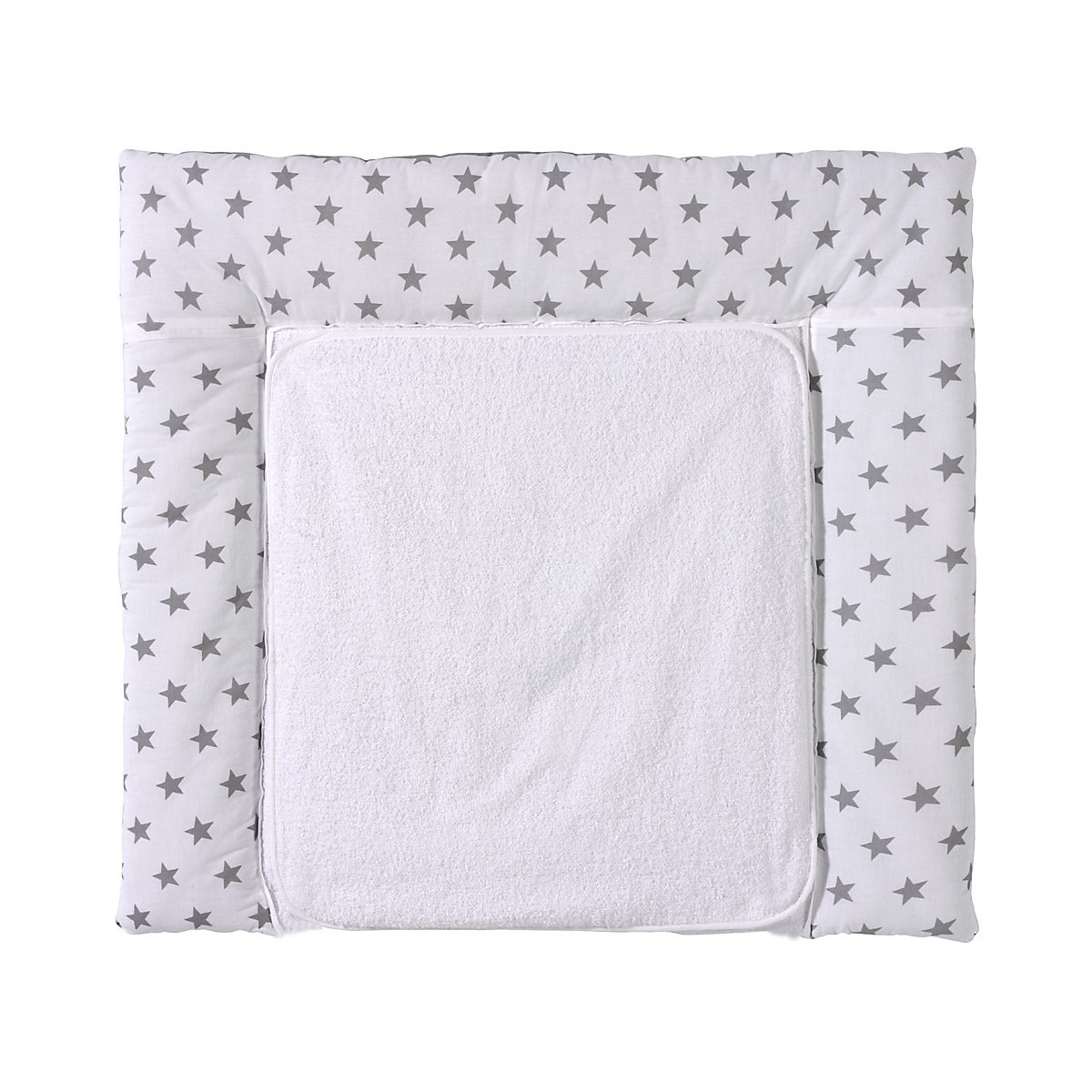Wickelauflage Big Stars grey, 80 x 75 cm