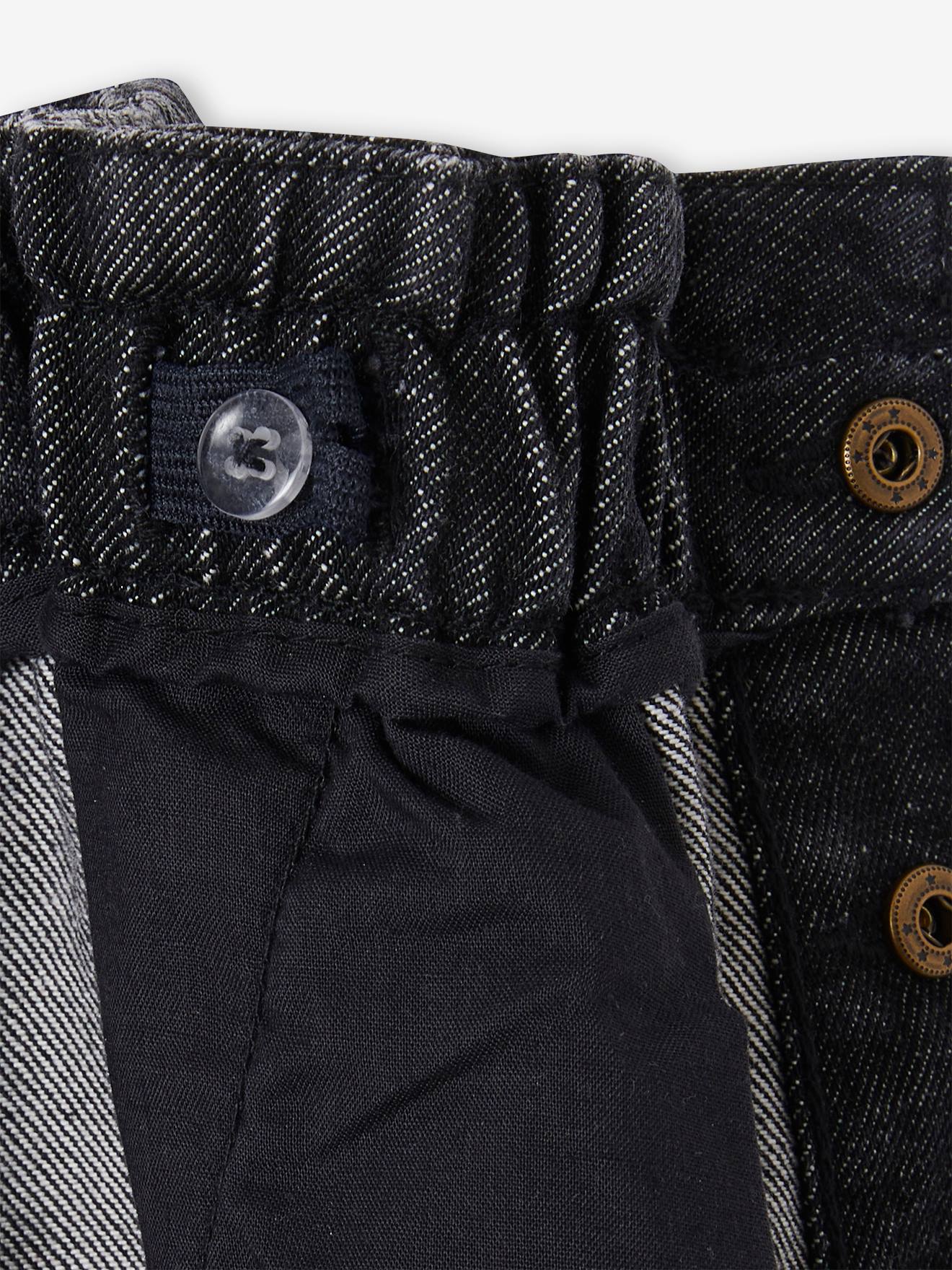 Vertbaudet Mädchen Paperbag-Jeansrock Oeko-Tex - grauer denim