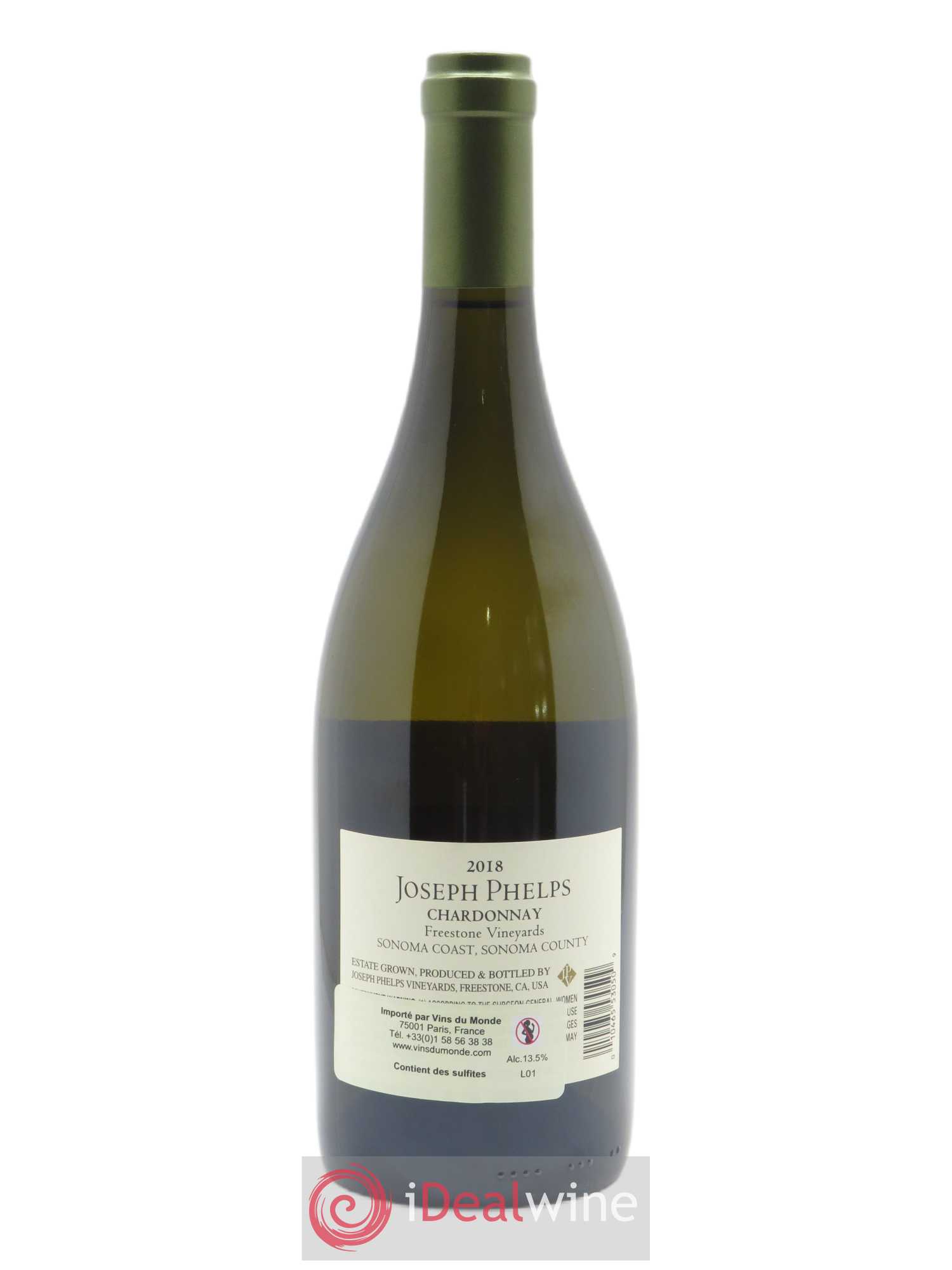 Sonoma Freestone Chardonnay Joseph Phelps  2018 - Lot de 1 Bouteille