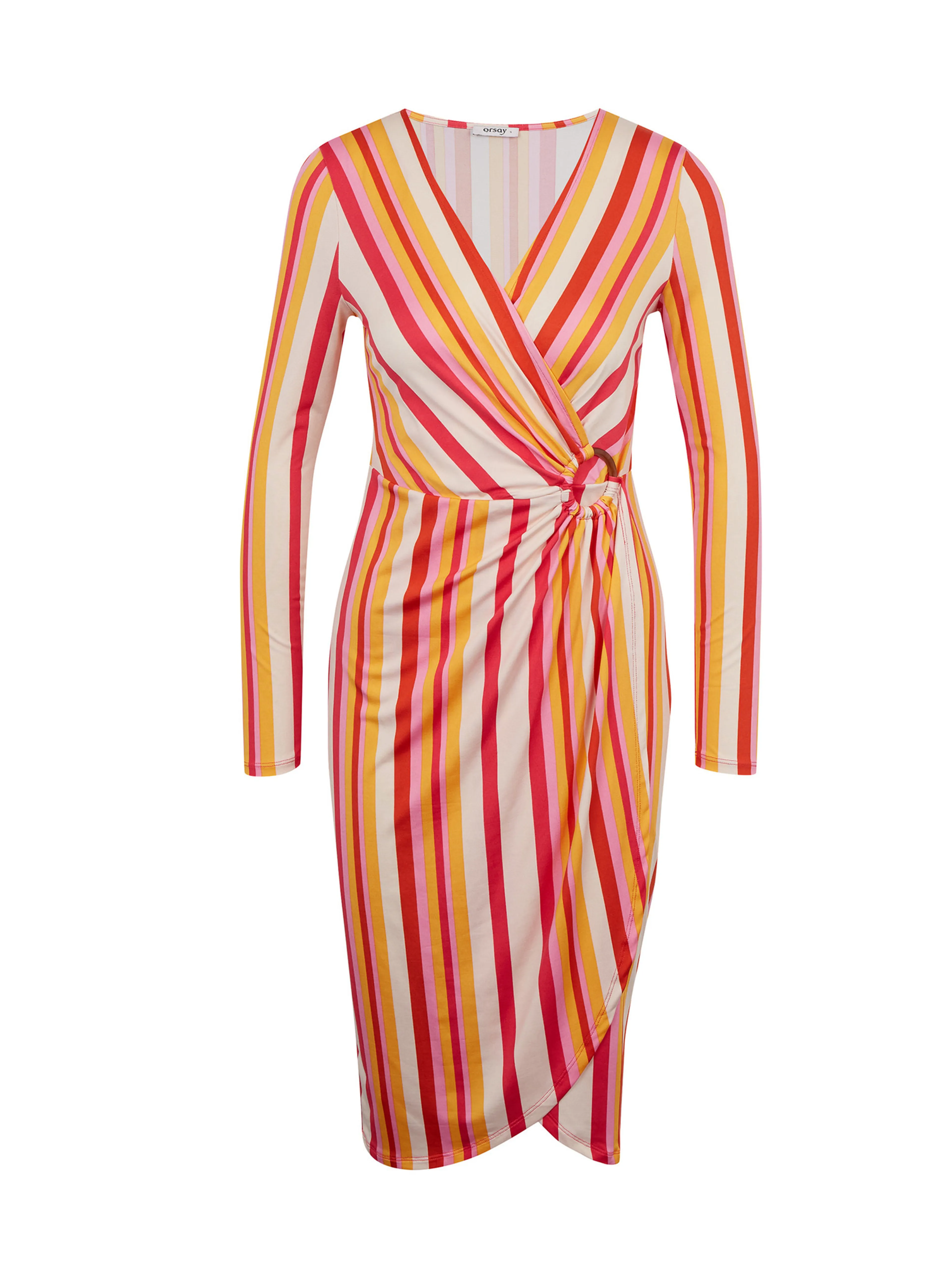 Rot und orange gestreiftes Damenkleid ORSAY