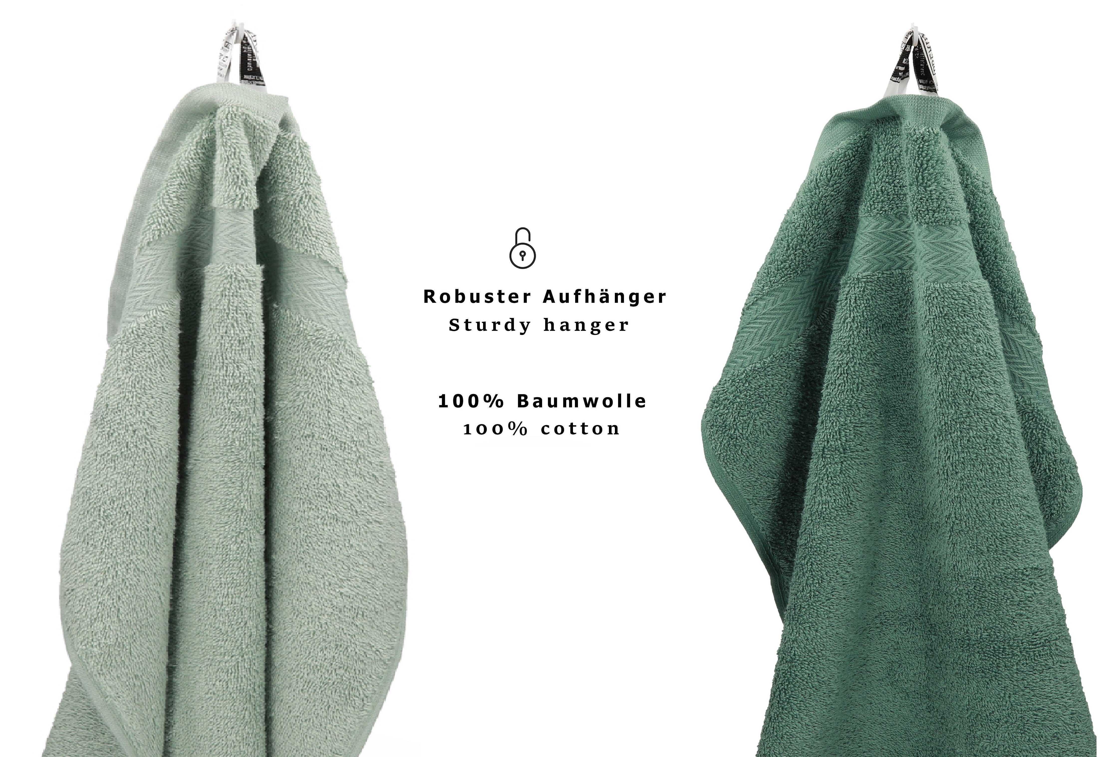 Betz Handtuch Set 12-TLG. Handtuch Set Premium heugrün/tannengrün, Baumwolle, (12-tlg)