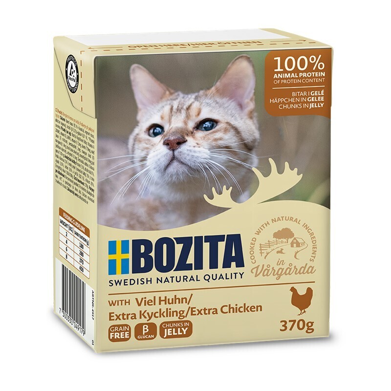 BOZITA Nassfutter BOZITA Häppchen in Gelee 6x370g Huhn
