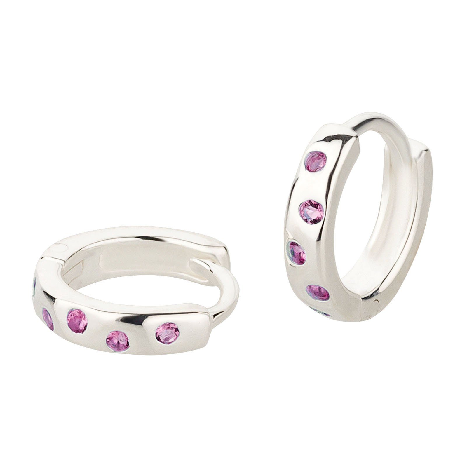 schmuck23 Klappcreolen Ohrringe Creolen 925 Silber Damen Kinder Mädchen, Silberschmuck Kinderschmuck,Geschenk