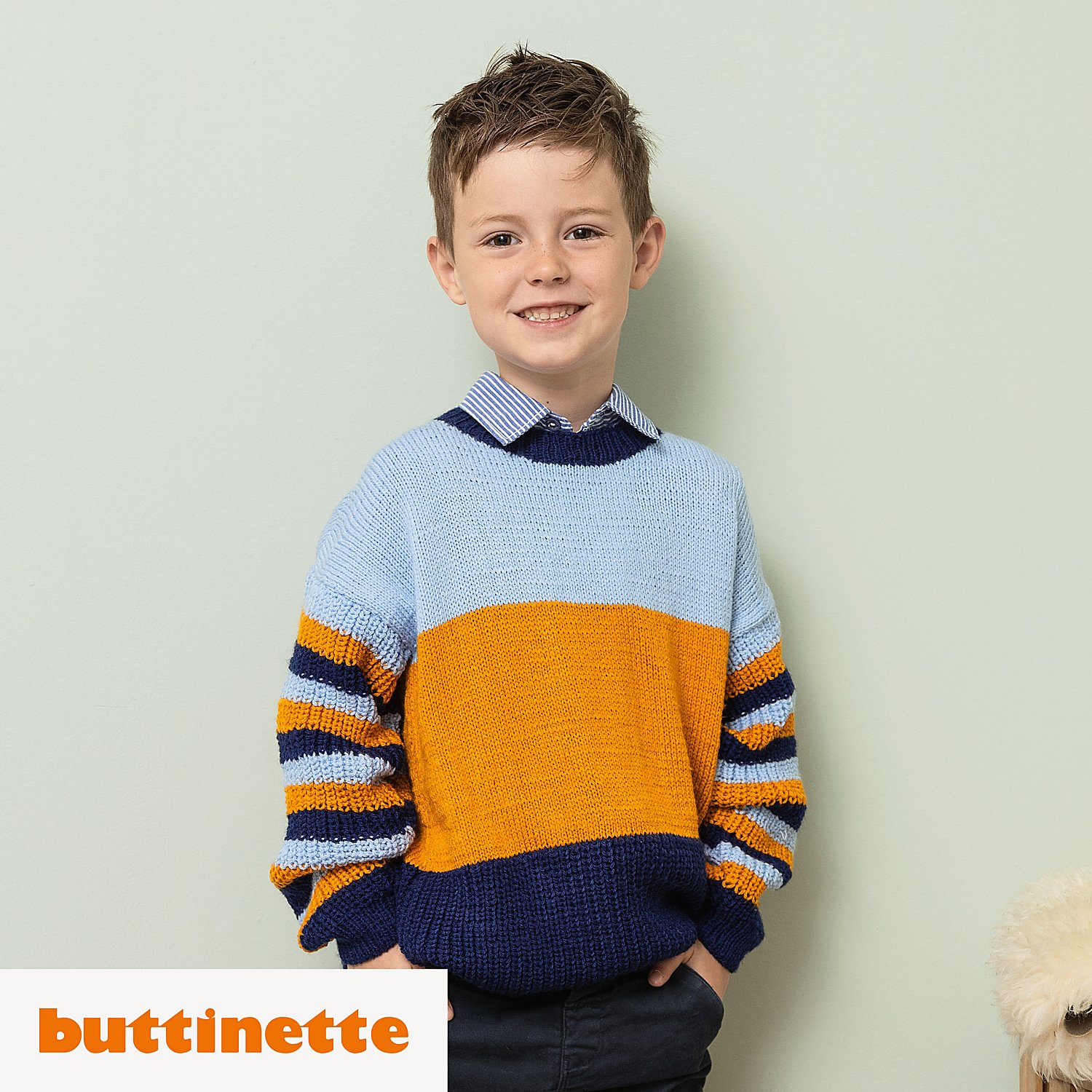 Strickanleitung – Jungenpullover aus Woll Butt Versailles