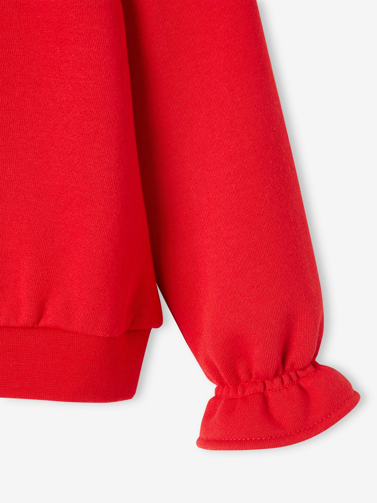 Vertbaudet Mädchen Sweatshirt, Weihnachten - rot