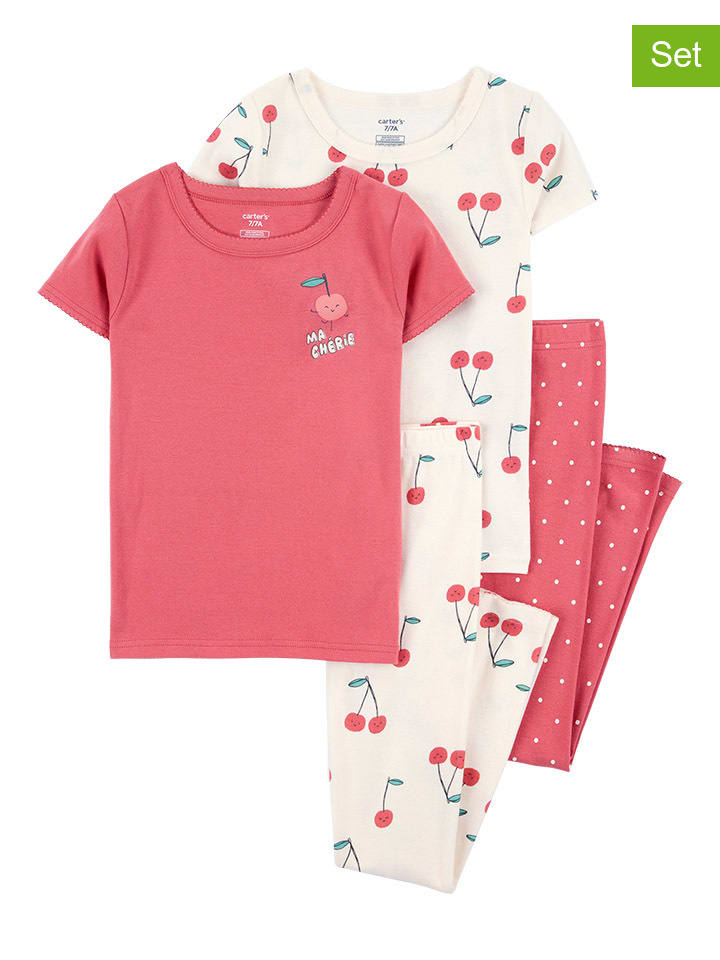 carter's 2er-Set: Pyjamas in Pink/ Creme günstig kaufen