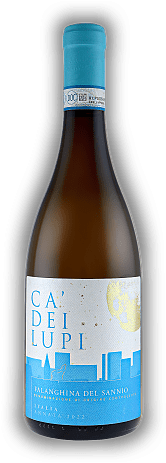 Ca' dei Lupi, Falanghina DOC, 2022, Kampanien  Ca' dei Lupi, Falanghina DOC, 2022, Kampanien  Ein herrlicher Sommerwein mit eigenständigem Charakter. Jahrgang 2022 - 0,75	 Liter - Vol 13,5%
