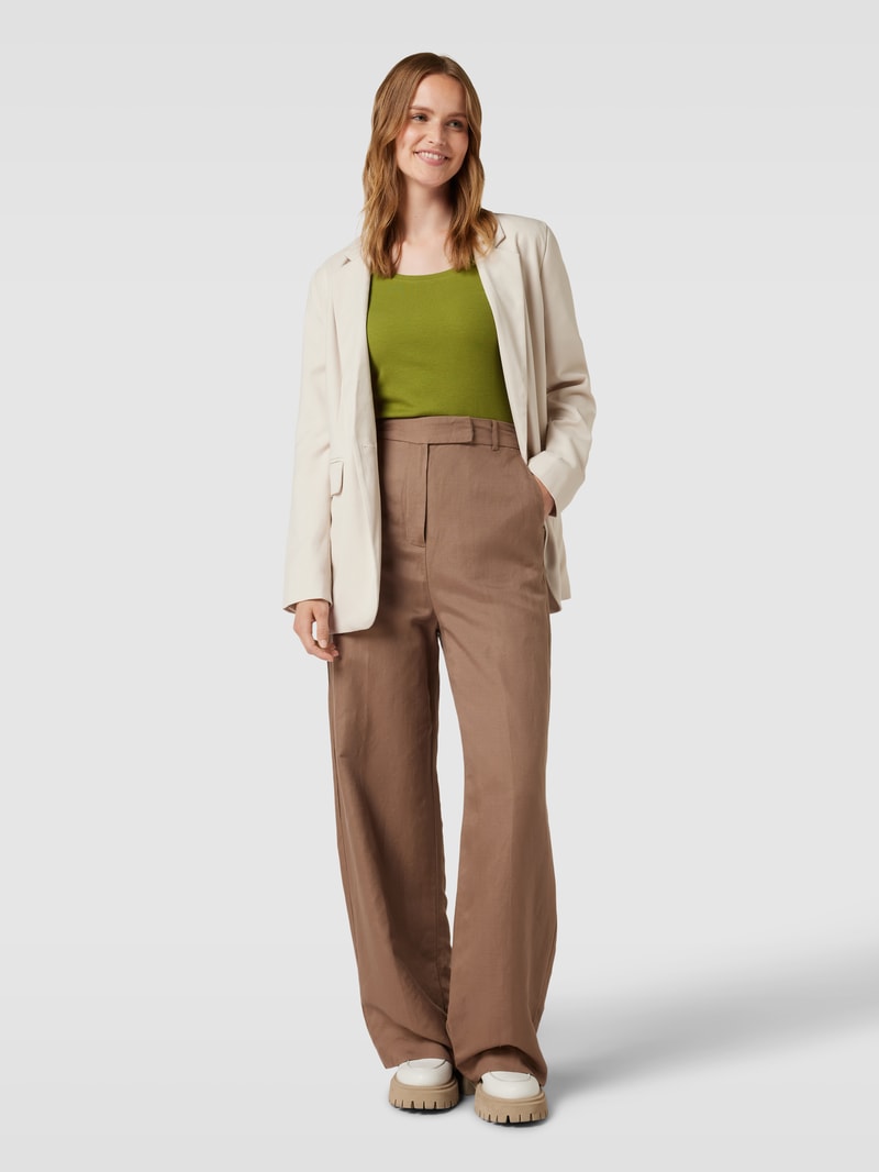 T-Shirt mit Rundhalsausschnitt Modell 'Mila' in khaki