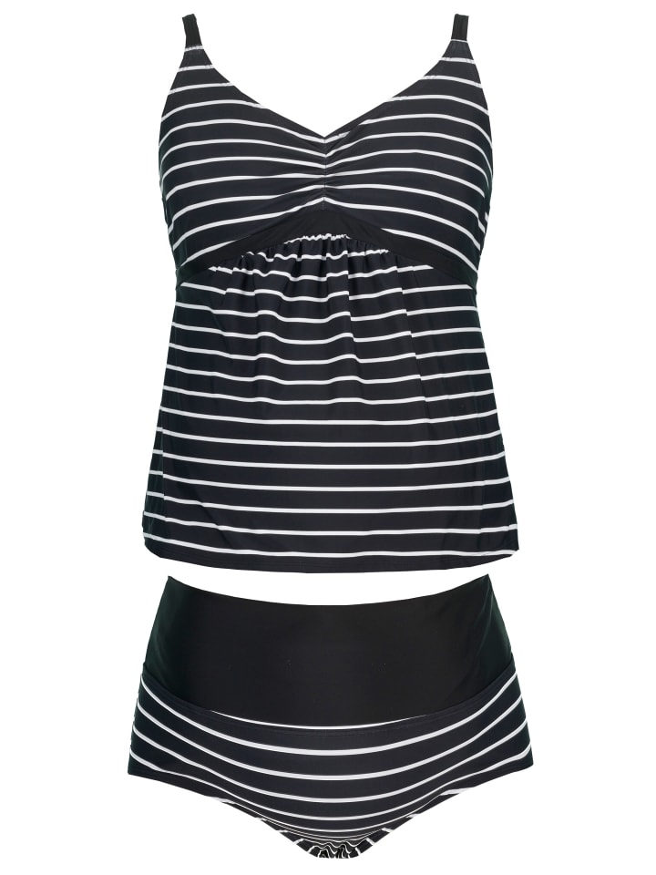 Ulla Popken Tankini in schwarz günstig kaufen