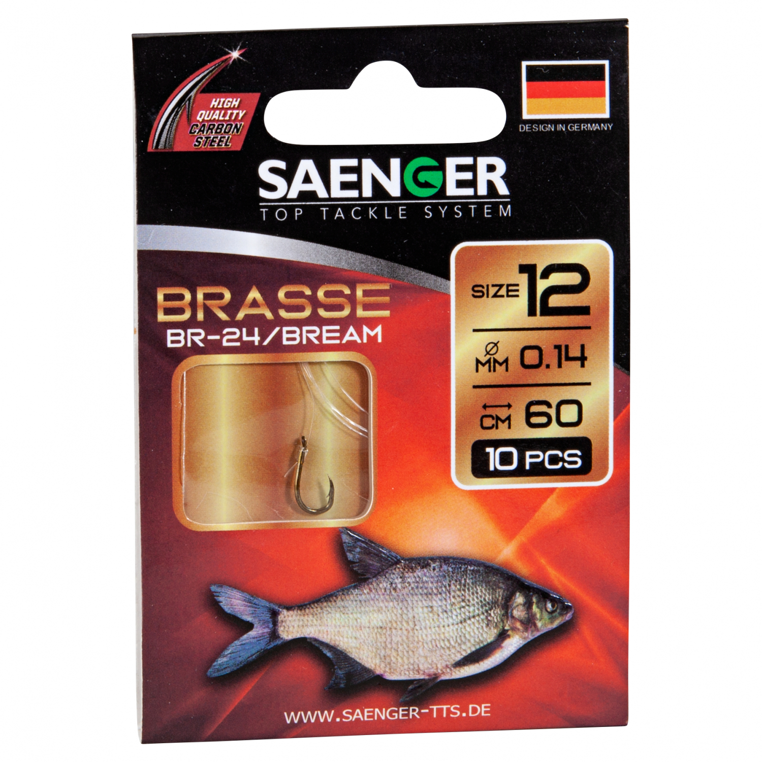 Sänger Zielfisch-Haken, gebunden (Brasse BR-24)
