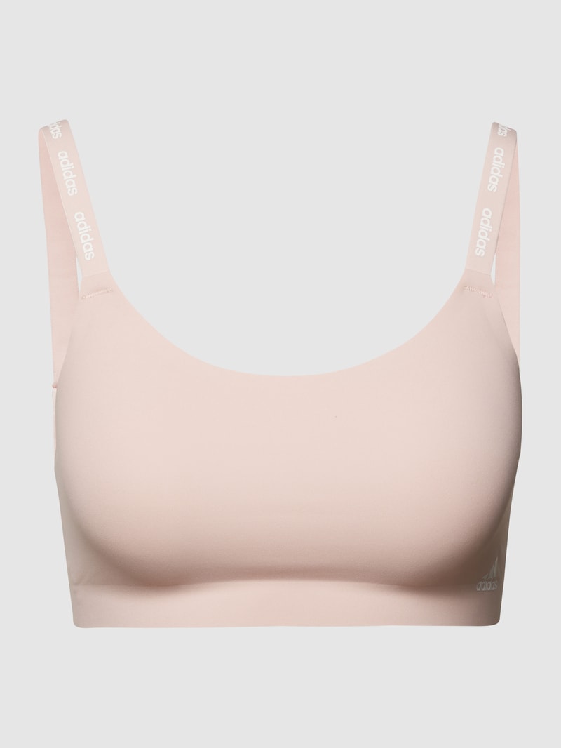 Bustier mit Label-Prints Modell 'SCOOP' in hellrosa
