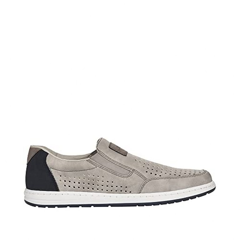 RIEKER Klassische Slipper grau