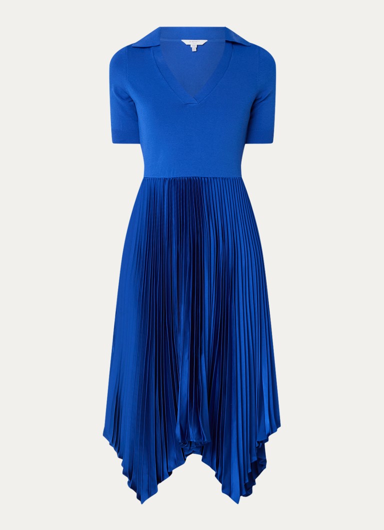 LKBennett Lorna fine-knit midi dress with pleats
