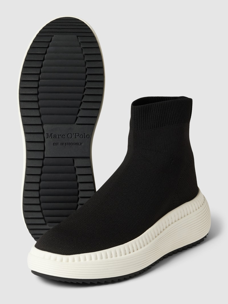 Sock-Sneaker in unifarbenem Design Modell 'Thea' in schwarz