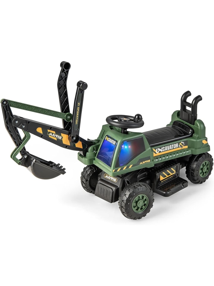 COSTWAY 6V Elektro Sitzbagger in Grün günstig kaufen 113 cm