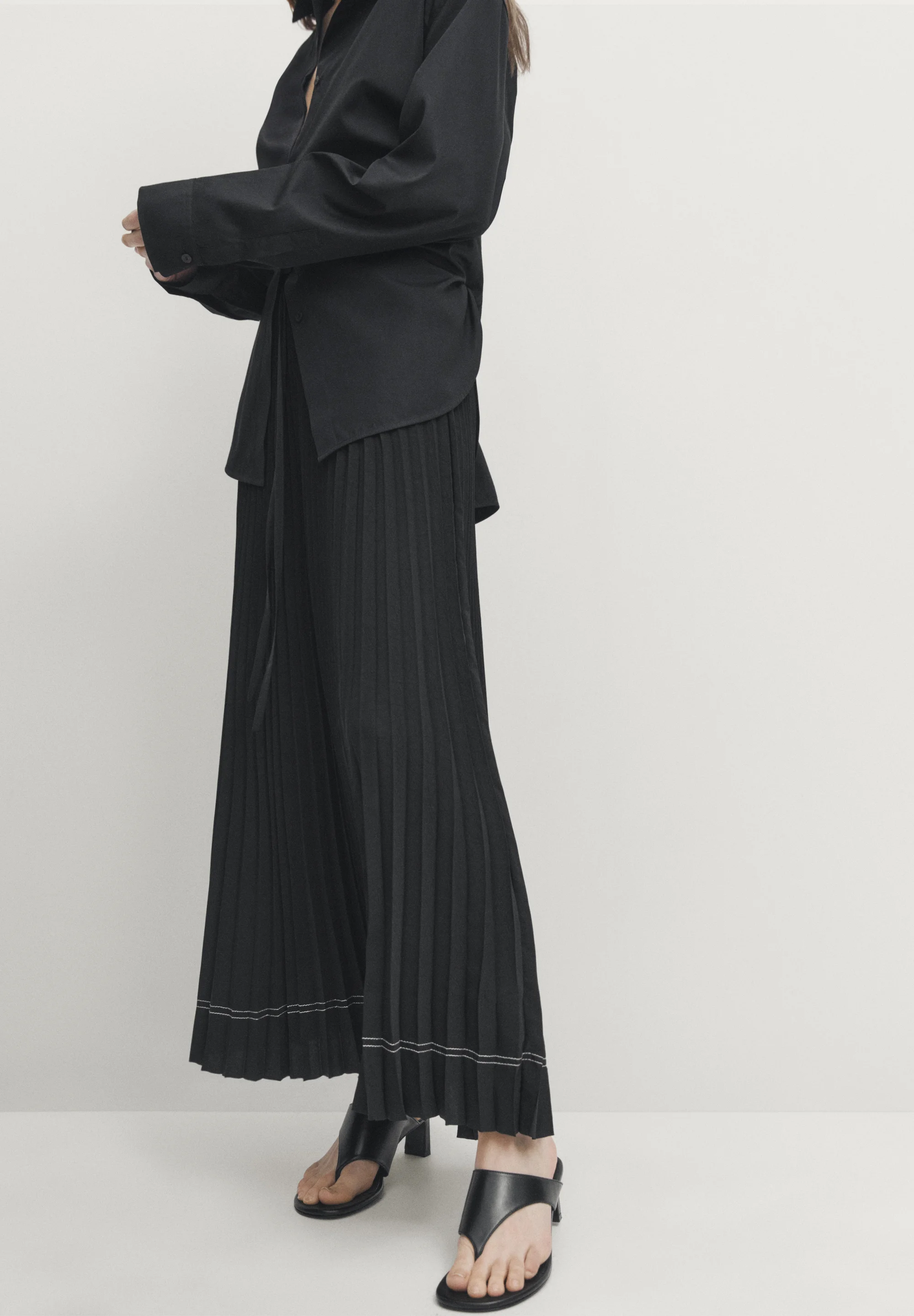 Massimo Dutti DRAWSTRING - Falda larga