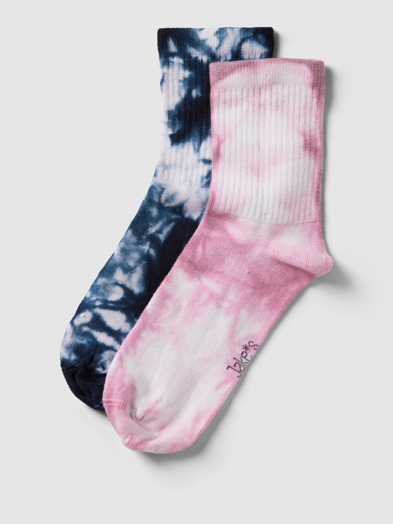 Socken mit Batik-Look im 2er-Pack in rosa