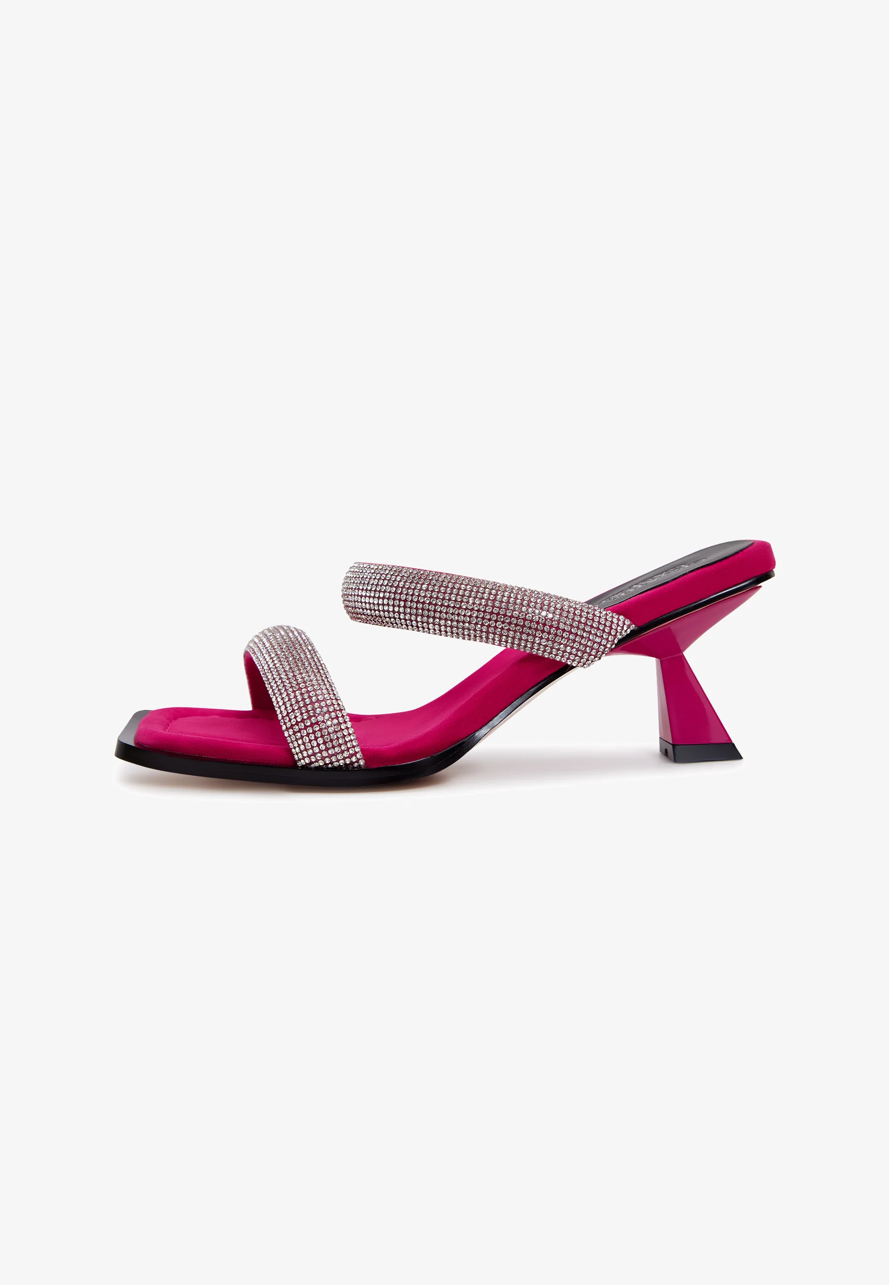 Cesare Gaspari 1663 - Sandalias de tacón alto con joya de Cesare Gaspari Sandalias de tacón alto con joya de ante - Sandalias - Cesare Gaspari - Pantuflas
