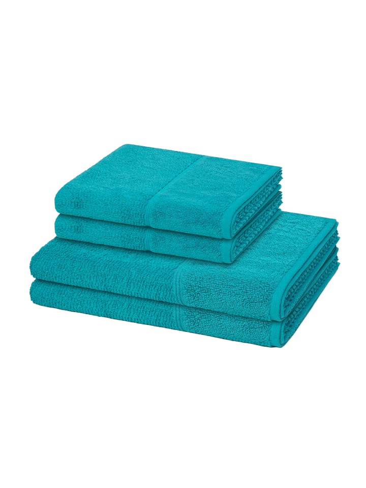 Möve for Frottana 2 X Handtuch 2 X Duschtuch im Set Pearl in Ocean günstig kaufen 4