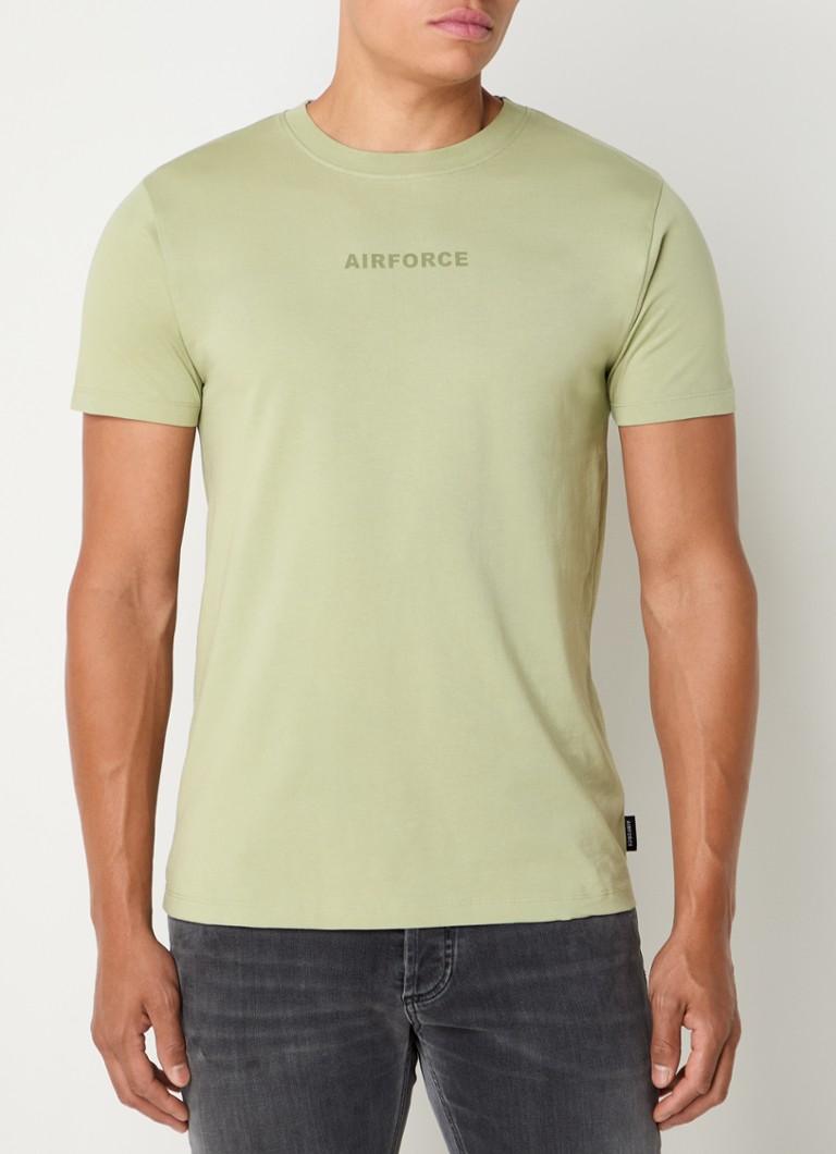 Tricou Air Force din bumbac organic, cu logo și imprimeu pe spate.