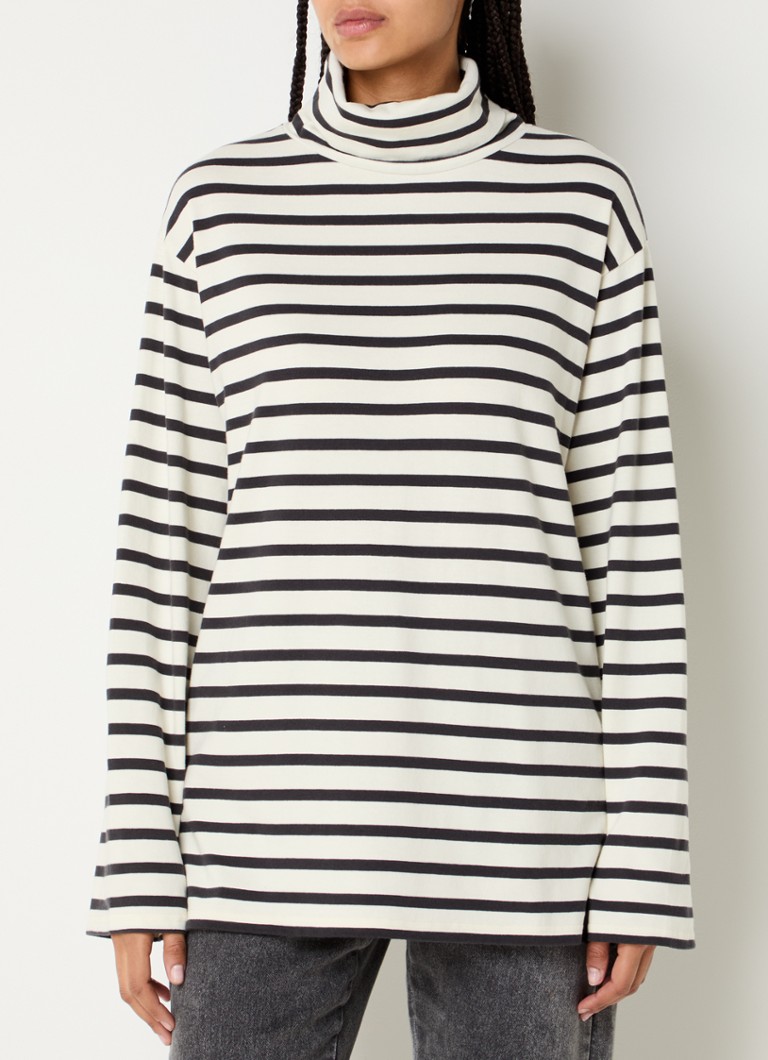 Tricou 10DAYS cu mânecă lungă și guler înalt