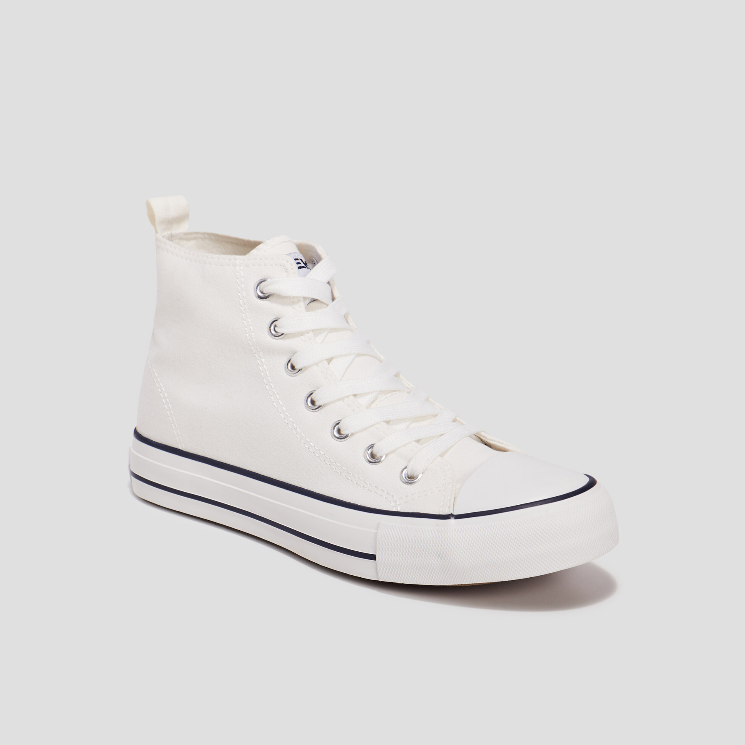 Baskets montantes en toile Creeks blanc femme | La Halle