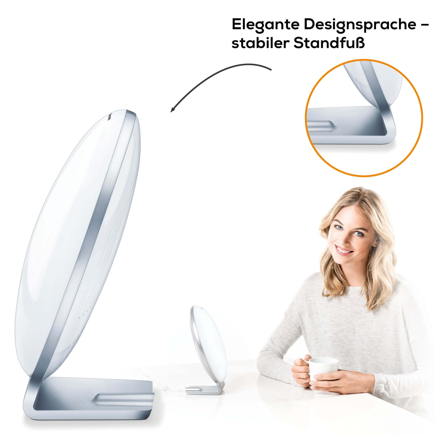 Beurer Tageslichtlampe TL 50-Formschöne Tageslichtlampe für mehr Tageslicht in dunklen Jahreszeiten