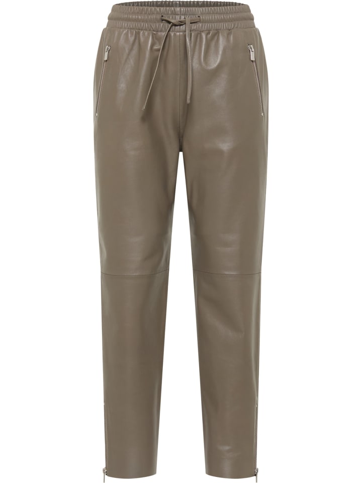Carlo Colucci Lederhose Demichiel in Braun günstig kaufen