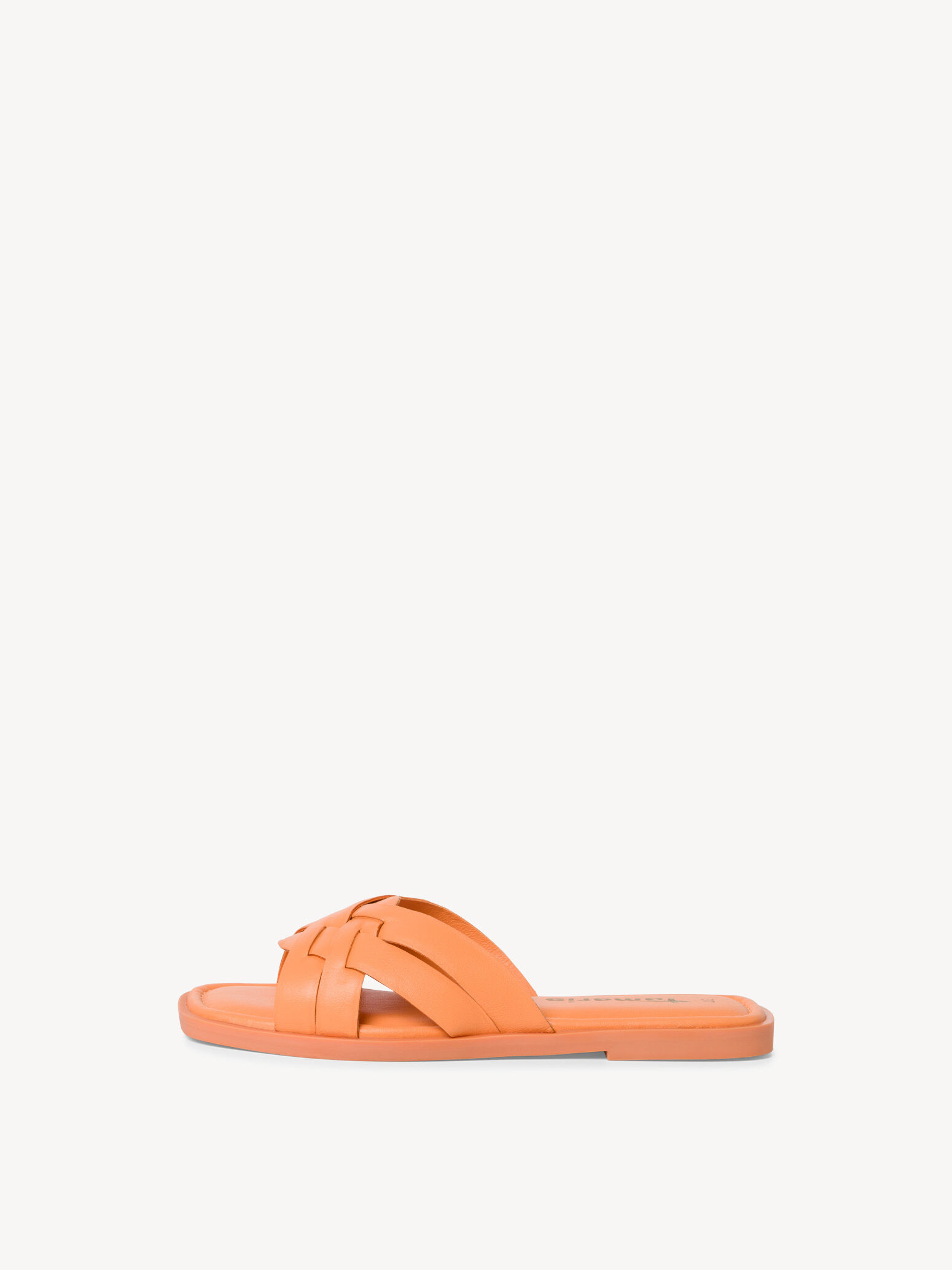 Mule en cuir - orange