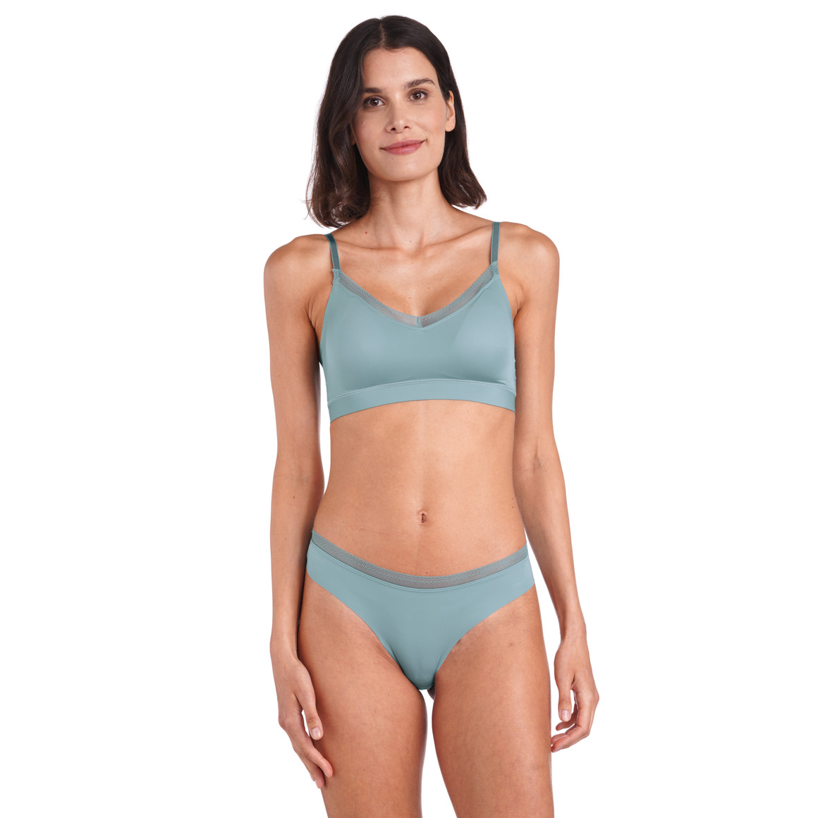 2 Damen Seamless-Slips mit Spitze