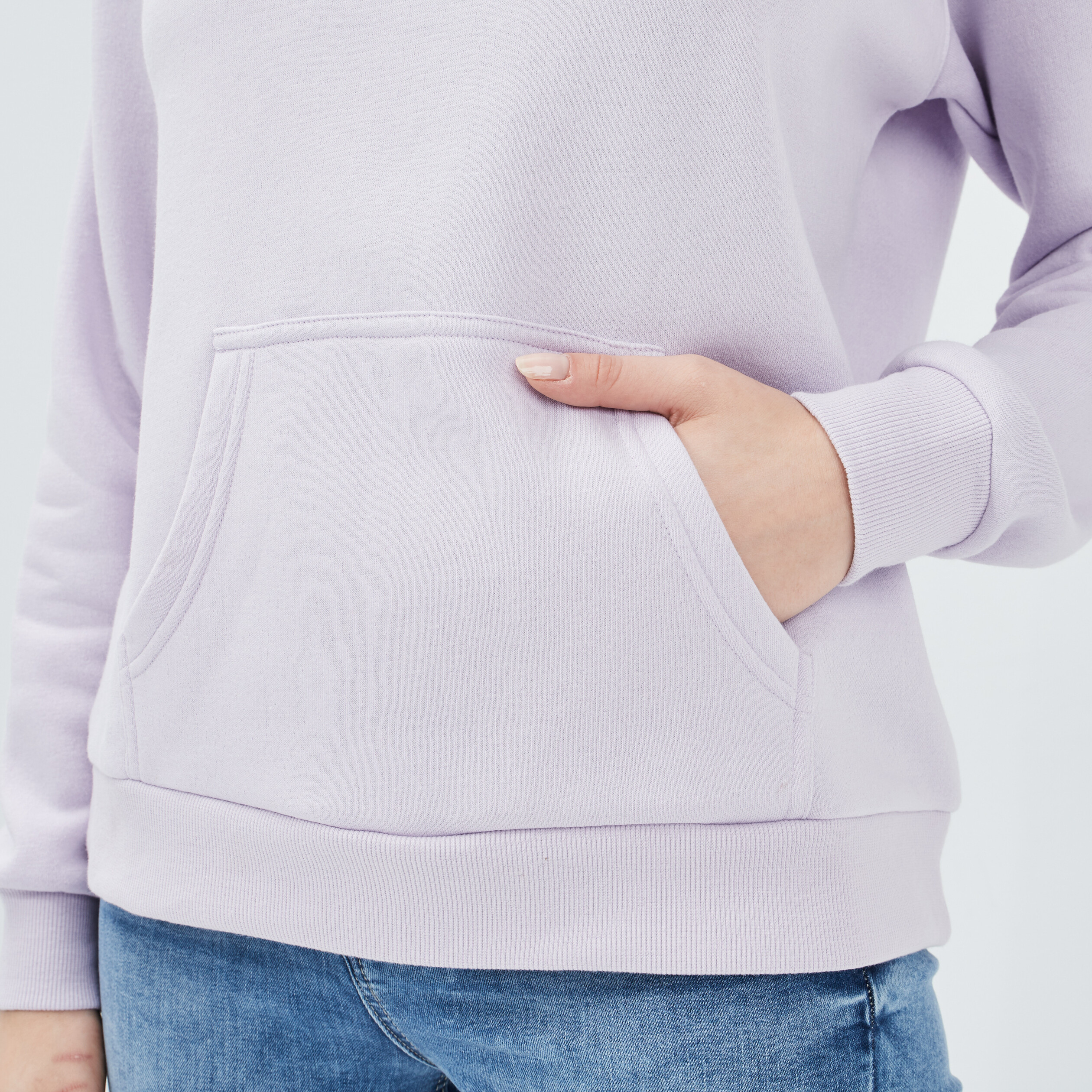Sweat molleton à capuche hoodie violet clair femme | La Halle